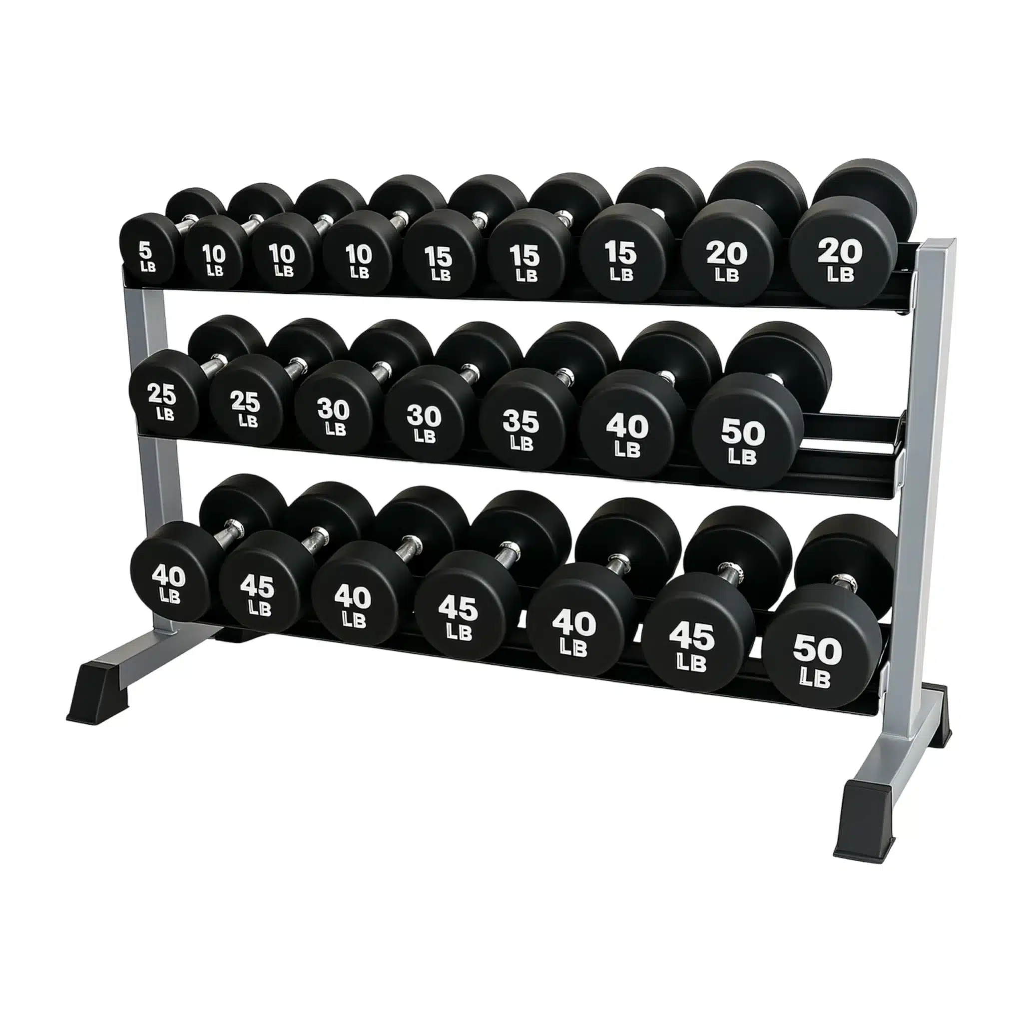 SET DE MANCUERNAS REDONDAS DE 5 A 50 LBS