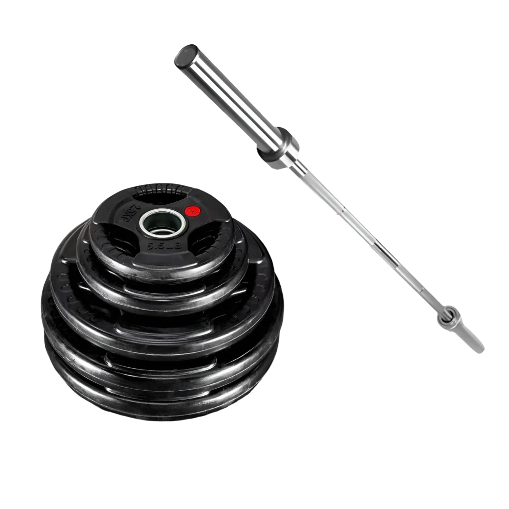 SET OLIMPICO PLASTIFICADO CON BARRA OLIMPICA