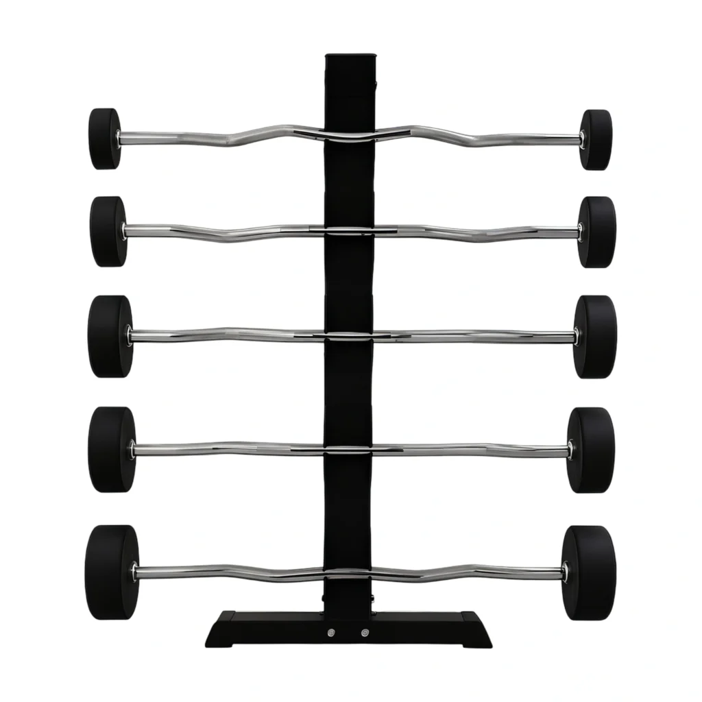 SET DE 5 BARRAS CURVAS DE PESO FIJO 70-110 lbs