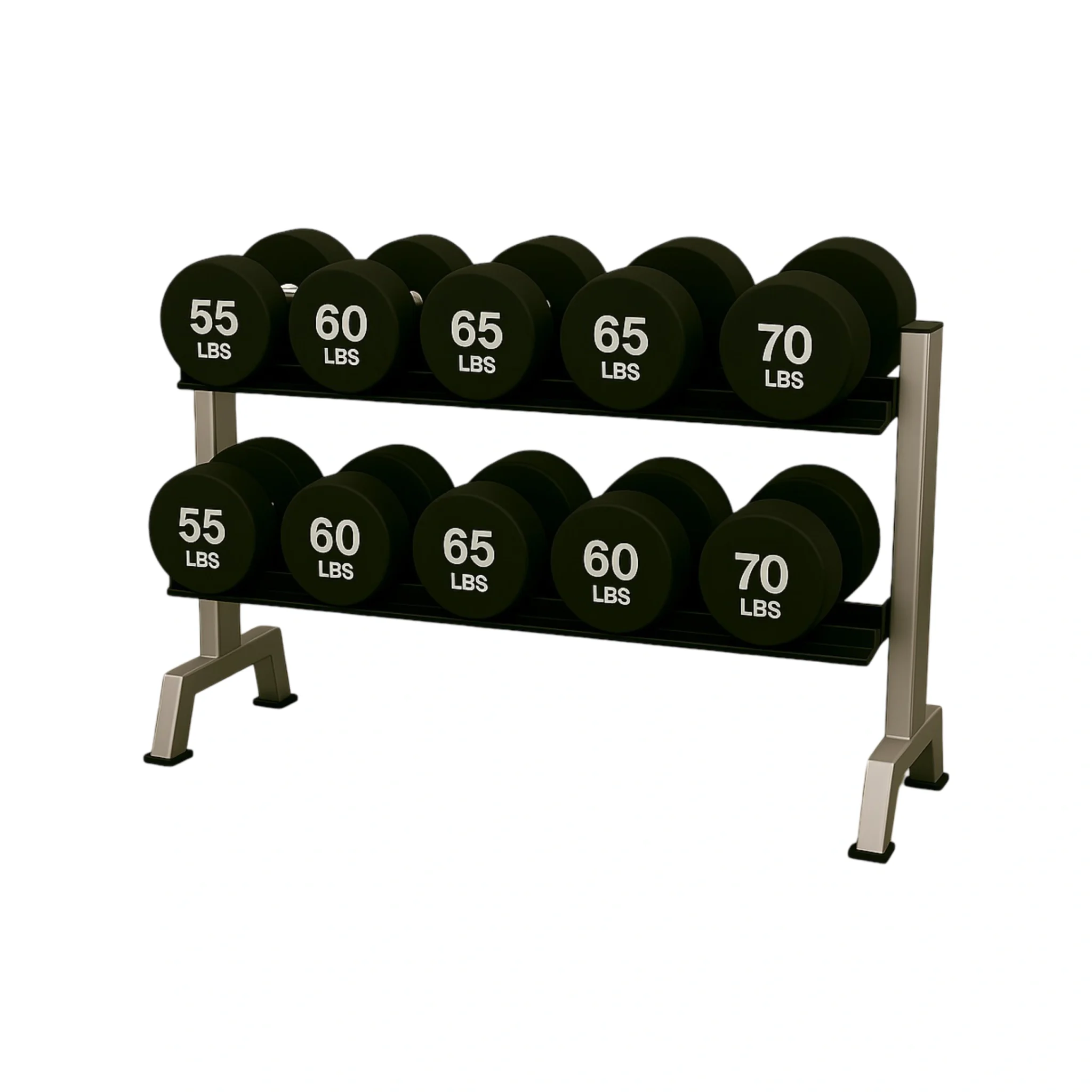 SET DE MANCUERNAS REDONDAS DE 55 A 70 LBS